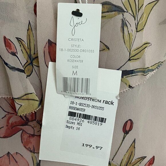 JOIE SILK FLORAL MAXI DRESS - Picture 8 of 10